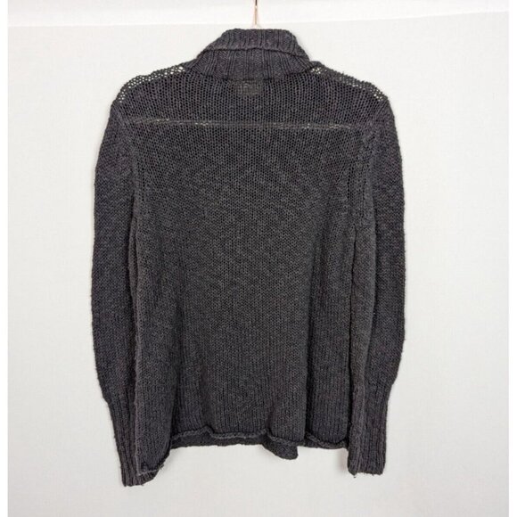 Eileen Fisher XS Turtleneck Sweater Organic Cotton Chunky Distress Knit Pullover - Picture 2 of 9